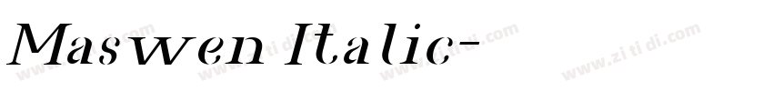 Maswen Italic字体转换